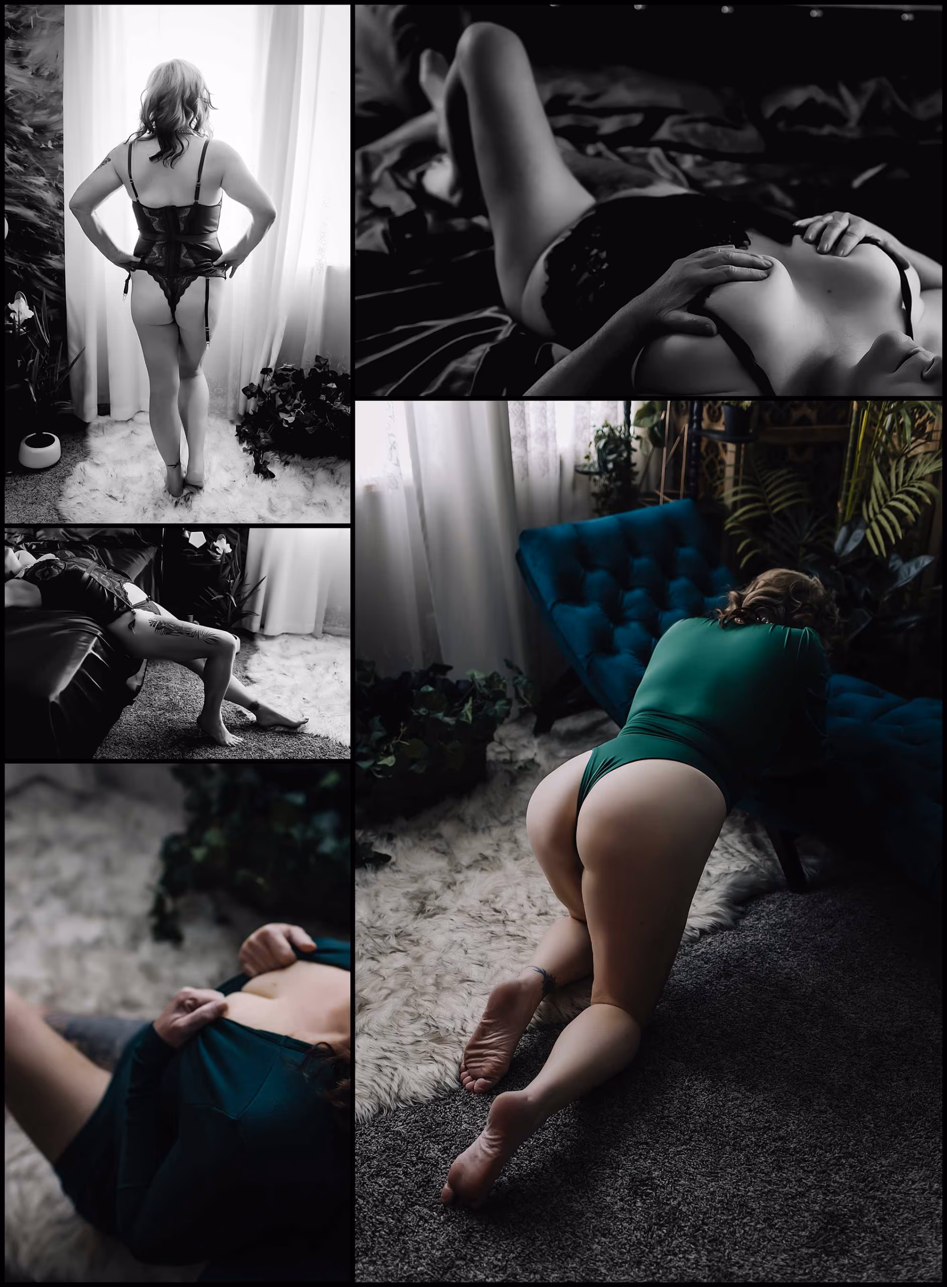 Collection of boudoir images of a beautiful 53 year old woman