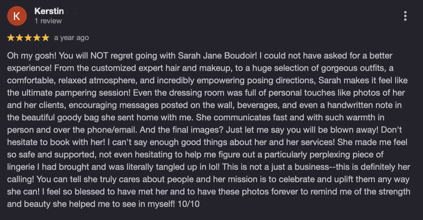 5-star review by Kerstin  